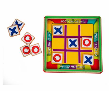 Jogo da Velha de Girar em Madeira Brinquedo Educativo - Tralalá 4 Kids