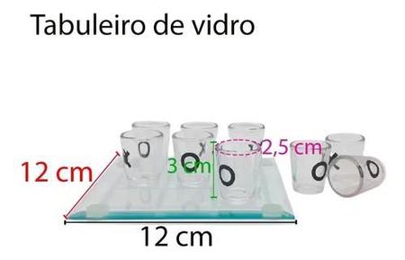 Jogo de Tabuleiro - Jogo da Velha Mini com Peças de Vidro - Ioiô