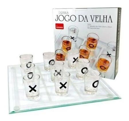 Jogo Cobras E Escadas Tabuleiro De Vidro Drinks Dose E Shot