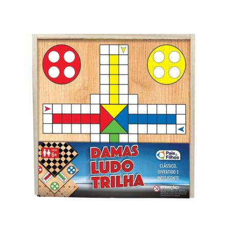 Jogo Dama Ludo e Trilha - Pais e Filhos - PAIS E FILHOS (GALA