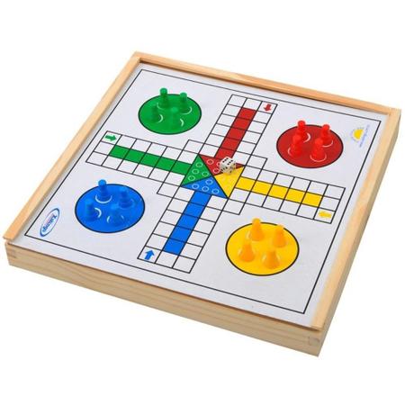 Jogo Damas e Ludo - Xalingo - Jogo de Dominó, Dama e Xadrez