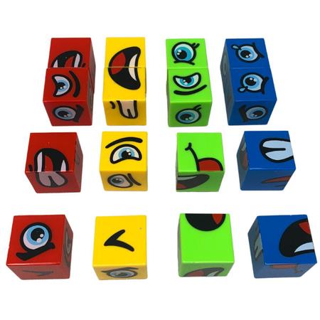 Jogo das Faces Cara Careta Diversas Combinações Cube Brinquedo