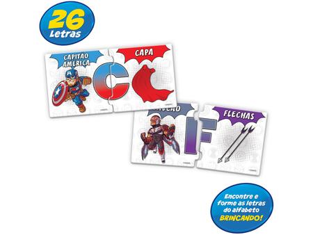 Jogo Educativo Quebra Cabeça Palavras Inglês Marvel Super Hero Adventures  40 Peças 2043 Mimo - Jogos Educativos - Magazine Luiza