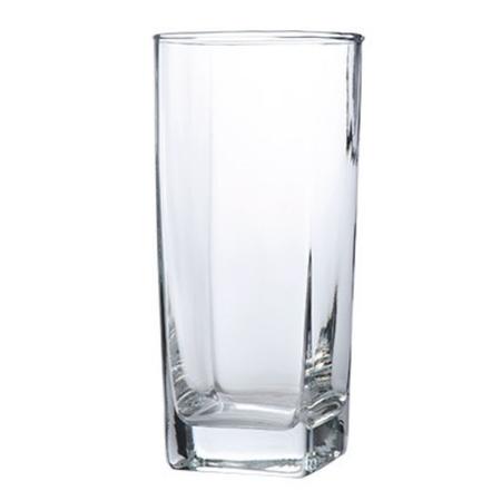 Imagem de Jogo De 12 Copos Vidro Bali Quadrado Luxo 320ml Transparente