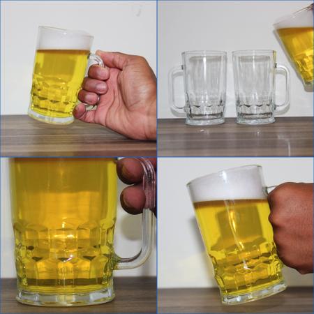 Imagem de Jogo De 24 Canecas Chopp Vidro Copos Cerveja Festa 300ml