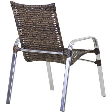 Imagem de Jogo de 4 Cadeiras Emily em Alumínio Área Varanda e Mesa de Centro Garden em Alumínio Trama Original