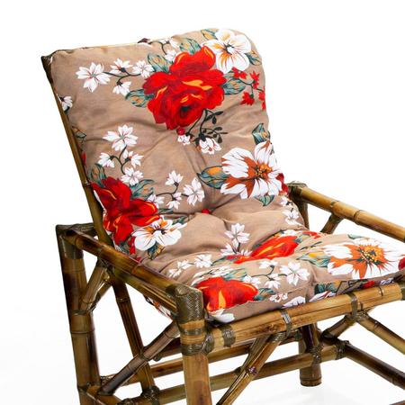 Imagem de Jogo de 4 Cadeiras Mesa de Bambu Para Area Varanda Bambu Capuccino