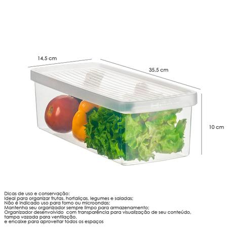 Imagem de Jogo de 4 Caixas Organizadoras Pequena para Frutas Verduras Legumes Saladas