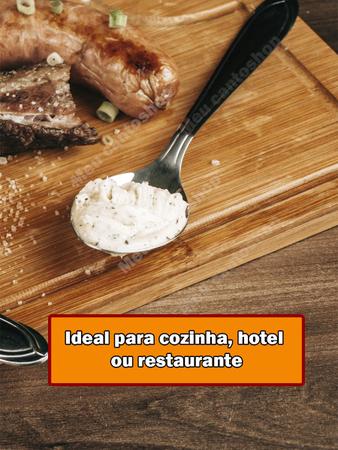 Jogo de 6 Colher de Sobremesa para Cozinha Restaurante Buffet