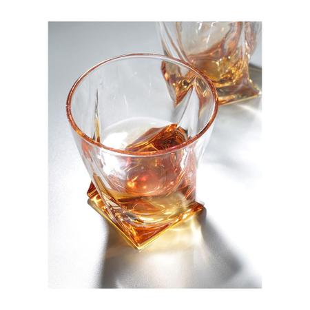 Imagem de Jogo de 6 Copos Para Whisky 300ml Cristal Borda Dourada Ice Hauskraft