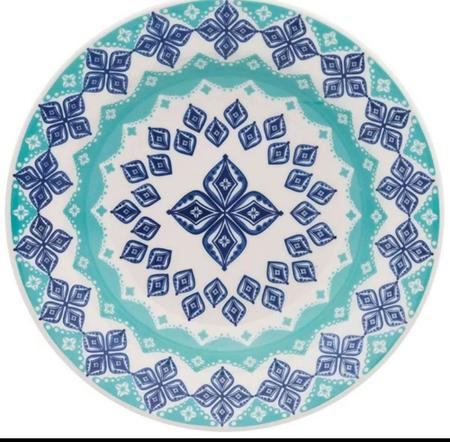 Imagem de Jogo de 6 pratos fundos Biona cerâmica 22cm oxford