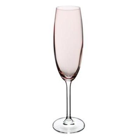 Imagem de Jogo de 6 taças para champanhe em cristal ecológico 220ml A24cm cor rosa millennial