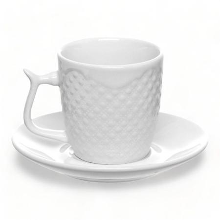 Imagem de Jogo de 6 Xícaras Com Pires Café Brixton 150ml Porcelana Hauskraft