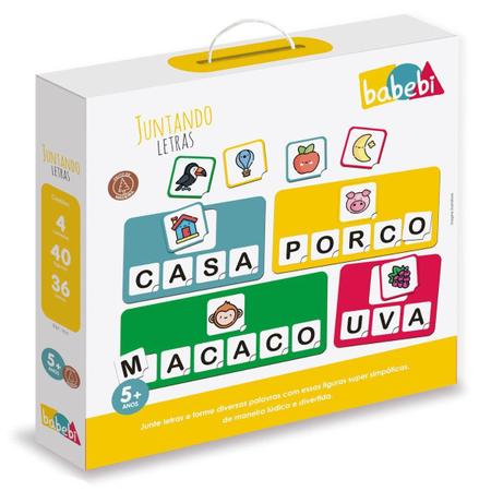 Jogo de Alfabetização Formar Palavras Com Letras do Alfabeto - Babebi -  Letras, Números e Memória - Magazine Luiza