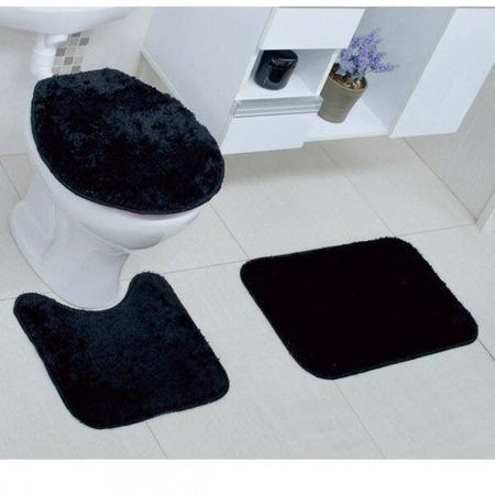 Imagem de Jogo de Banheiro 2 Tapetes e 1 Capa para Vaso Sanitário Stilo Astra