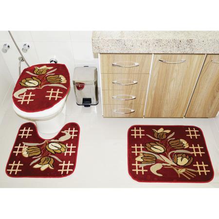 Imagem de Jogo de Banheiro Royal Luxury Rln 104_6 Vermelho Rayza