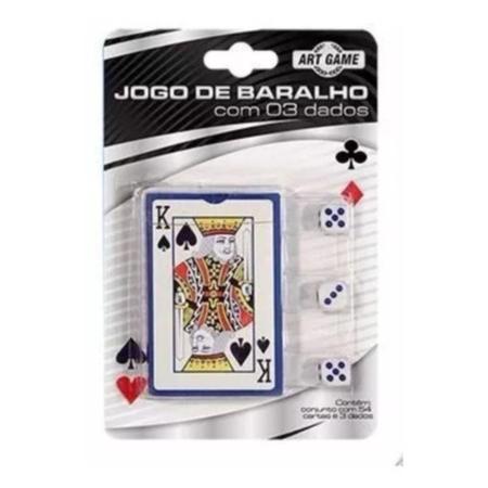 Baralho Com 3 Dados Para Jogos - 123 Útil - Baralho - Magazine Luiza