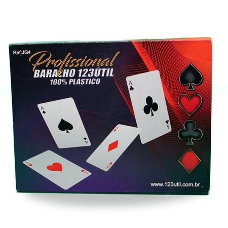 Jogo De Cartas Baralho Completo Paciência 21 Buraco Truco Poker Ótima  Qualidade