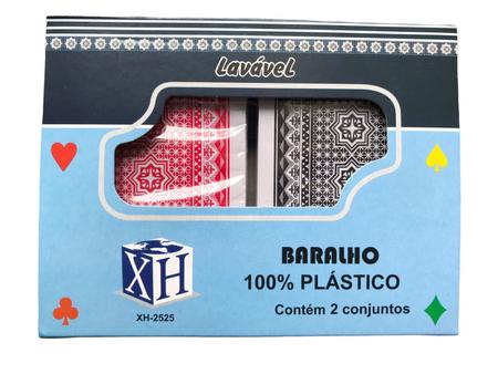 Jogo De Baralho Duplo 100% Plástico Cartas Laváveis - ZEIN - Jogo de Cartas  - Magazine Luiza