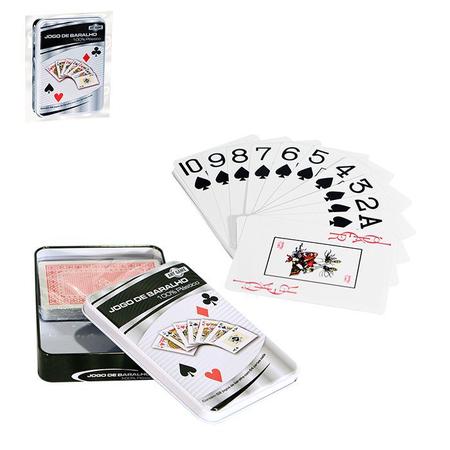 Jogo de cartas baralho na lata 2 jogos 54 cartas cada import