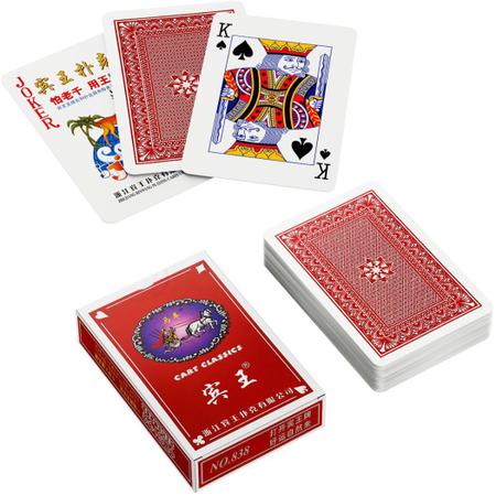 Baralho 2 Jogos de 54 Cartas Tradicional, Poker, Canastra, Buraco, Jogo de  Cartas 100% Plástico Estojo de Metal