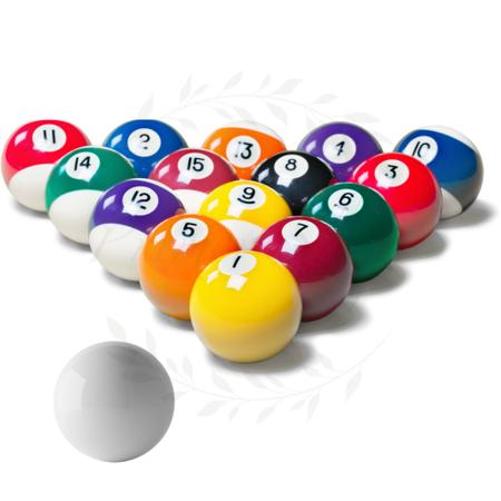 Jogo De Bilhar Com 16 Bolas De Sinuca 54mm Tamanho Oficial - Billiard -  Estojo para Bolas de Sinuca / Bilhar - Magazine Luiza