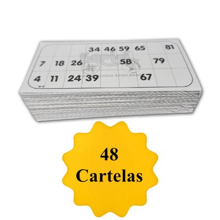 Jogo de Bingo Brinquedo Infantil com 48 Cartela e 88 bolinhas - KEPLER - Jogo  Bingo Infantil - Magazine Luiza