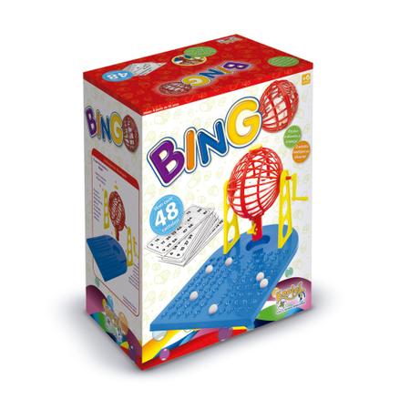Imagem de Jogo de Bingo Infantil Brinquedo 88 Bolinhas 48 Cartelas Cód. 1845