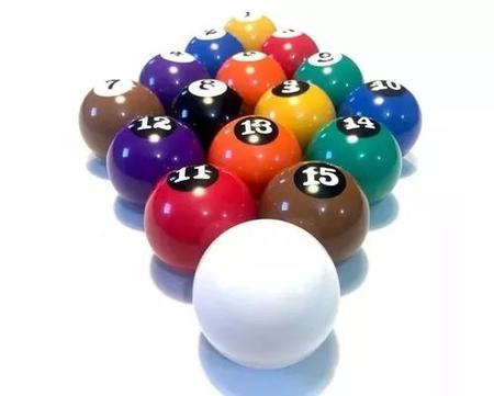 Jogo Bolas De Bilhar Sinuca Numeradas 50mm Snooker - Billiard - Bolas de  Sinuca / Bilhar - Magazine Luiza