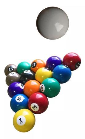 Jogo Bolas De Bilhar Sinuca Numeradas 50mm Snooker - Billiard - Bolas de  Sinuca / Bilhar - Magazine Luiza