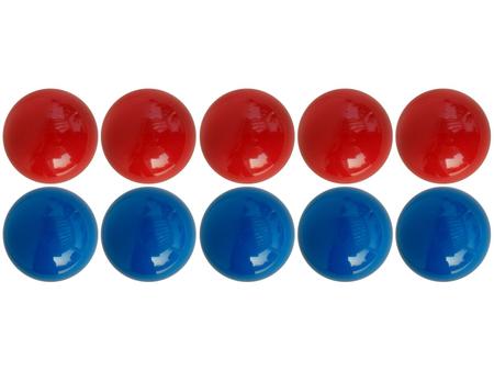 Jogo de Bolas Lisas 50mm Azul e Vermelha