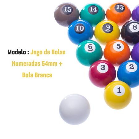 Jogo De Bolas Numeradas P/ Bilhar Par Ou Ímpar 54mm + Bolão