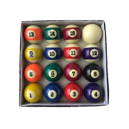 Bolas De Bilhar 52 mm Numeradas C/ Listra, Snooker, Sinuca - LOJA DO NOEL