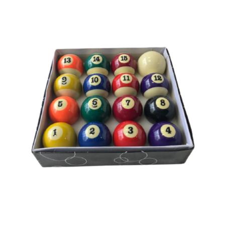 Jogo Bolas de Bilhar Snooker Sinuca 52mm 16 Peças Numeradas - Lojão dos  Esportes