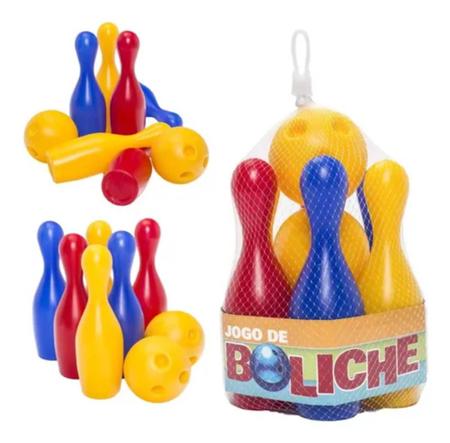 Jogo De Boliche Infantil Colorido Com 6 Pinos