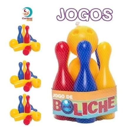 Jogo De Boliche Infantil Colorido Sortido 6 Pinos 2 Bolas Cardoso