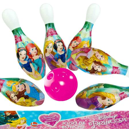 Jogo De Boliche Princesas Infantil 6 Pinos Lider Brinquedos