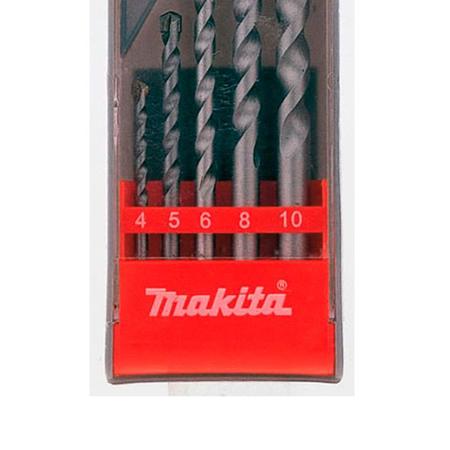 Imagem de Jogo de broca de wídea 4 a 10 mm para concreto com 5 peças - D-03894 - Makita