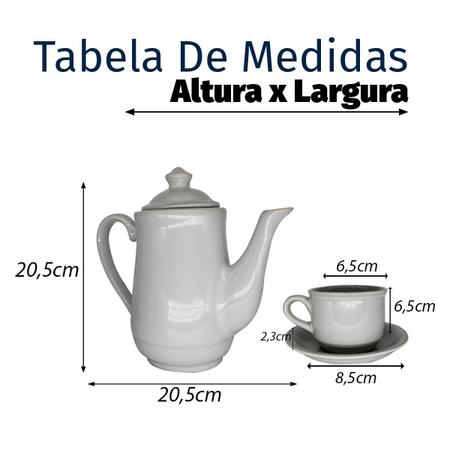 Jogo De Chá Com Bule Completo Xícaras Café Chá Com Pires - 123 Útil com o  Melhor Preço é no Zoom