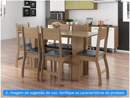 Imagem de Jogo de Cadeiras para Cozinha Estofada - Poliman Móveis Milano M02070 2 Peças
