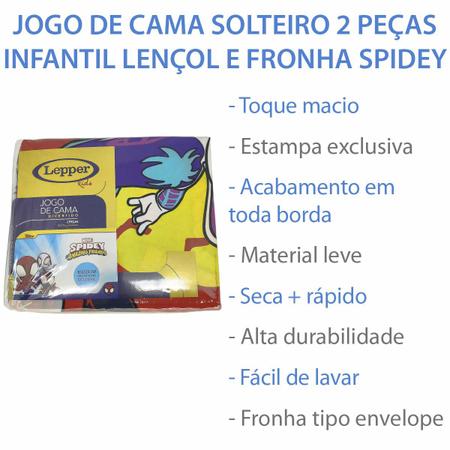 Imagem de Jogo De Cama 2 Peças Personagens Solteiro Infantil Lençol Fronha Wandinha Spider Patrulha Canina Barbie Naruto