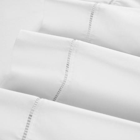 Imagem de Jogo de cama casal 4 peças 100% algodão 400 fios branco