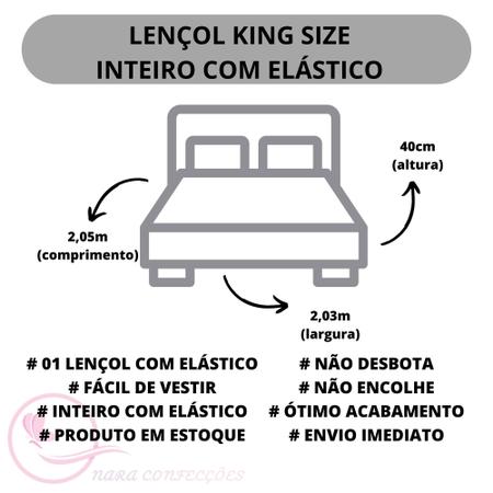 Imagem de Jogo de Cama Casal KING Linha BASIC Cama Box 03 Peças Jogo de Lençol com Elástico para Revenda