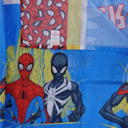 Imagem de Jogo de Cama Homem Aranha Microfibra Solteiro Spider Man Cinza 3 pecas Lepper