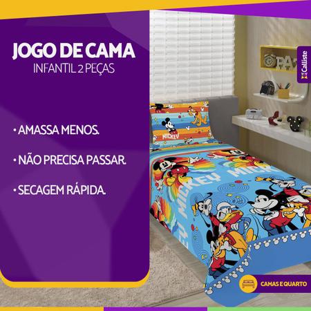 Jogo de Cama Infantil 02 Peças Personagens Menino Menina - Lepper