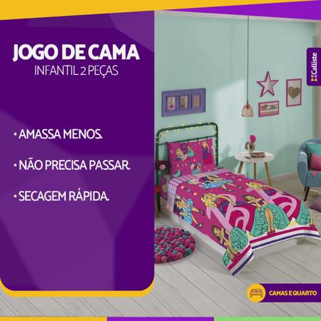 Jogo De Cama Infantil Personagens 2 Peças Lepper - Barbie Reinos