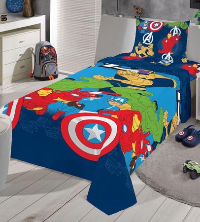 Imagem de Jogo de Cama Infantil Avengers Lepper 2 Peças