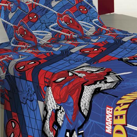 Jogo de Cama Infantil Lepper The Amazing Spider-Man 2 peças Azul - Compre  Agora