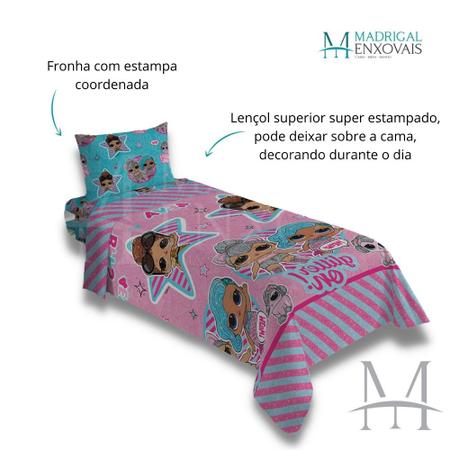 Jogo de Cama Infantil 2 Peças Microfibra Lepper - Lol;
