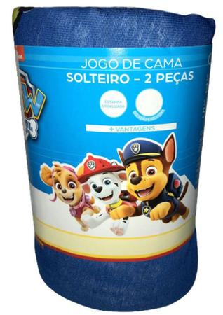 Jogo de cama infantil solteiro 2 pecas patrulha canina paw patrol  nickelodeon